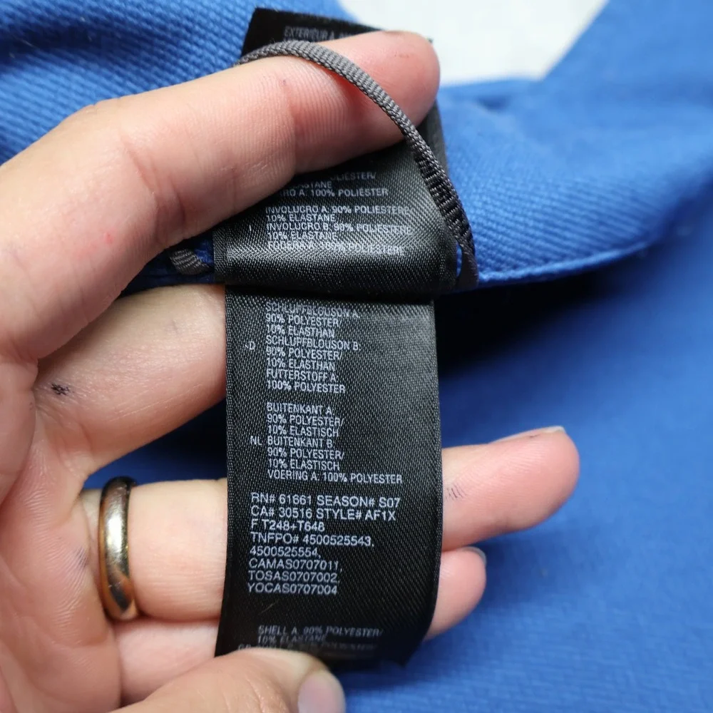 North Face Jacket Men XXL Blue Apex Softshell Rain Wind Full Zip Outdoor READ